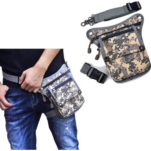 Mens Military Camouflage Drop Leg Bag Panel Utility Waist Belt Pouch Pack Shoulder Bags Nylon Fanny Packs Men Belt Hip Bum Bag