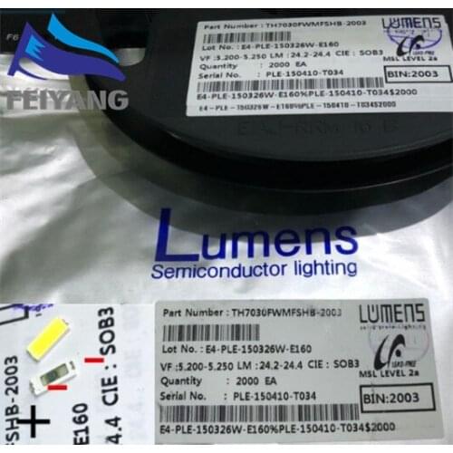 500 PCS LUMENS LED Backlight 1W 6V 7030 Cool white LCD Backlight for TV TV Application