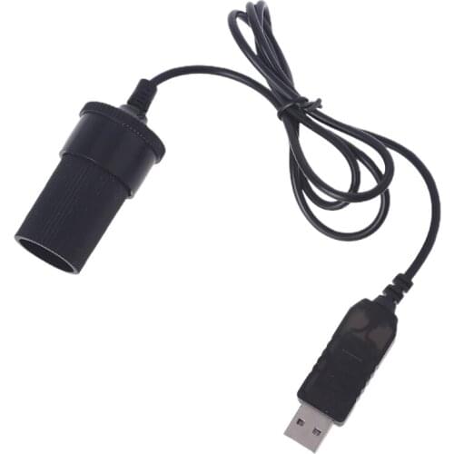 USB A Male to 12V Car Cigarette Lighter Socket Female Step Up Cable Inverter 95AF
