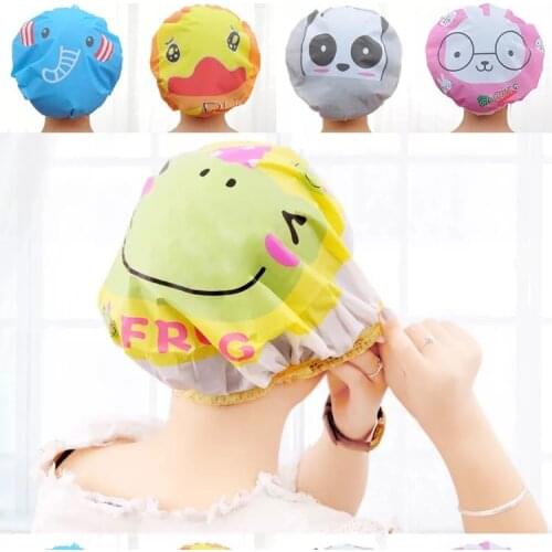 Waterproof PVC Cap Woman Hair Cap Bathroom Accessories Shower Cap For Hair