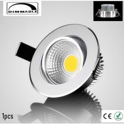 Dimmable Recessed LED Downlights 5W 7W 9W 12W COB LED Ceiling Spot Lights AC110-220V Warm Cold White LED Lamp Indoor Lighting
