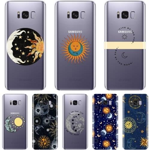 Back Cover For Samsung Galaxy S8 S9 Plus S5 S6 S7 Edge Soft Silicone Space Moon Case For Samsung Galaxy Note 4 5 8 9 Phone Case
