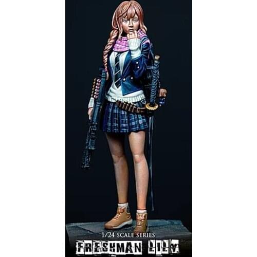 1/24 Assembly Resin Figure kit Girl Warrior