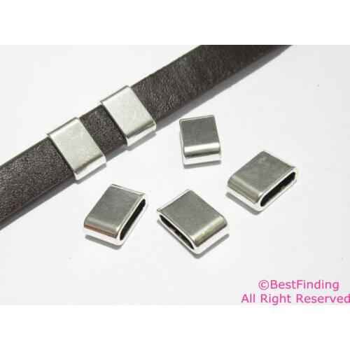10mm leather sliders Smooth 10x2mm Flat leather findings -FF48