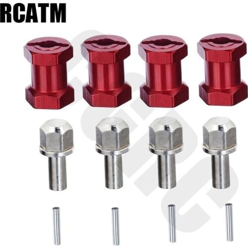4pcs Axle Widen 12mm Hexagon Wheel Adapter 12mm/15mm/17mm/20mm For 1/10 RC Crawler Car TRX4 RC4WD D90 D110 Axial Scx10 90046