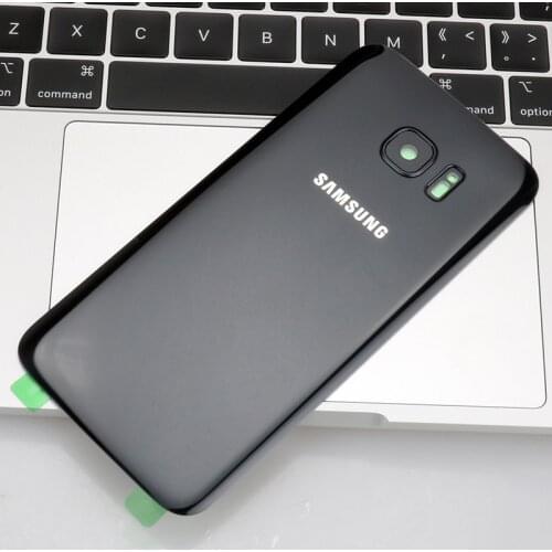 5.5'' For Samsung Galaxy S7 Edge G935F G930F Battery Back Cover Glass Housing Replacement Repair Parts + Camera Glass Lens Frame