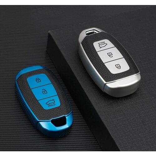 TPU Car key case for hyundai solaris i10 i40 i20 i30 creta tucson santa fe ix35 ix25 elantra sonata kona 2008 verna accent Ring