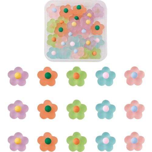 Rose Flower with Leaf Opaque Resin Cabochon Flatback Cabochons Embellishments Rose for Craft DIY Hairpin Headwear Scrapbooking