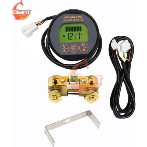 DC8-80V 350A TR16 Waterproof Battery Capacity Tester Lithium Battery Indicator Ammeter Voltmeter Volt Tester for Li-ion Battery