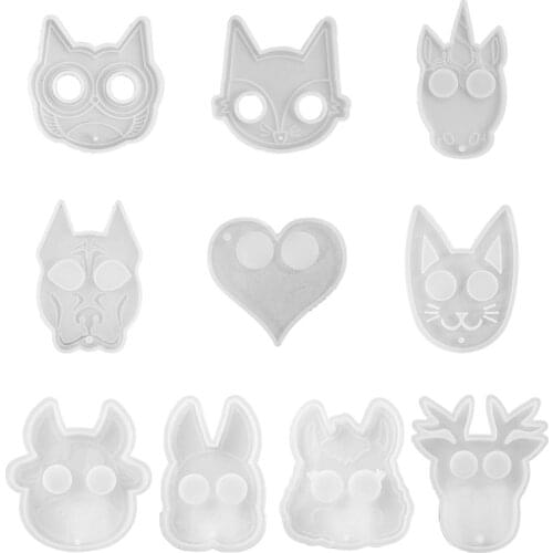 DIY Super Glossy Self-defense Keychain Crystal Epoxy Resin Mold Silicone Mould Drop Shipping