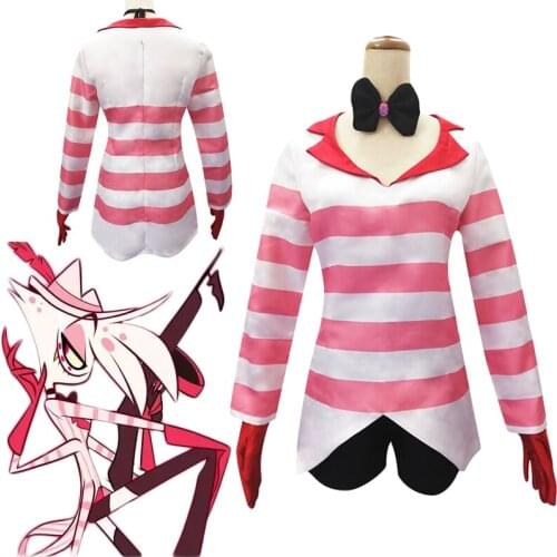 Hazbin Cosplay Hotel Dust Angel Cosplay Costume Uniform Women Outfits Disfraz Tops Shorts Halloween Carnival Costumes C90C32