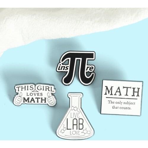 Interesting Formula Enamel Pin Chemistry And Science Brooches Lapel Pins Badge Cartoon Beaker Jewelry Gifts For Student Friends