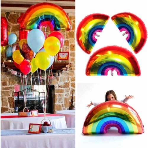 JX-LCLYL Cute Giant Rainbow Foil Balloon Baby Shower Kids Birthday Party Decor Ornament
