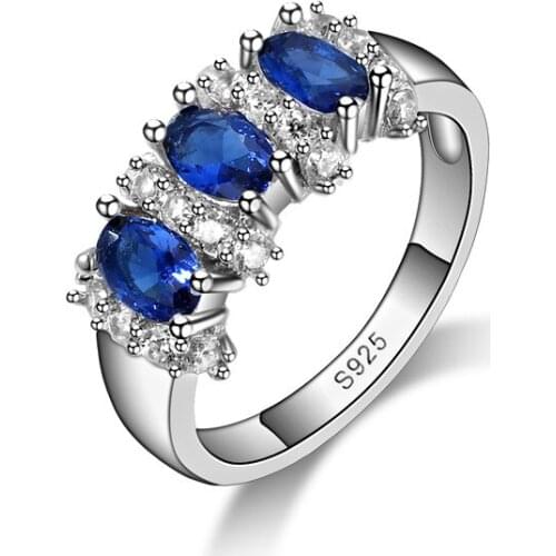 Unique Style Crystal Women 925 Sterling Silver Wedding Rings For Women Bridal Jewelry Accessary For Engagement Ring