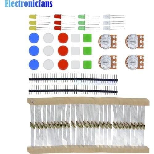 Electronic Parts Pack KIT For ARDUINO Component Resistors Switch Button