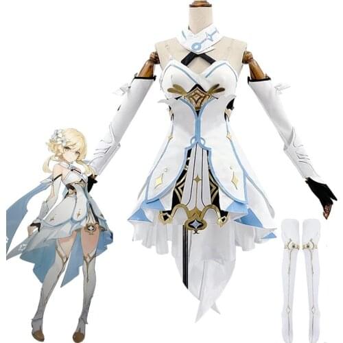 Game Genshin Impact Lumine Cosplay Costume Cartoon Women Performance Clothing Halloween Costume for Women