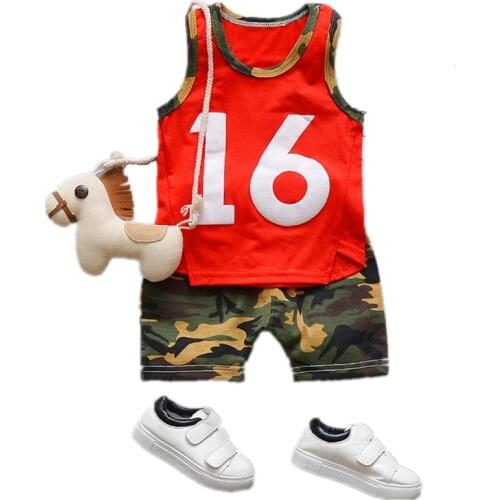 Baby Boys' Summer Sets Vest +short Pant 2pc Set Childrens Two Piece Set Baby Boys Clothes 0-4 Ages