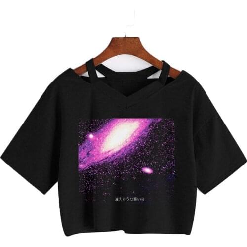 Summer Gothic Grunge Tee Vintage V-neck Loose Women T-shirt Pink Short sleeve Streetwear Harajuku high-street y2k ulzzang shirt