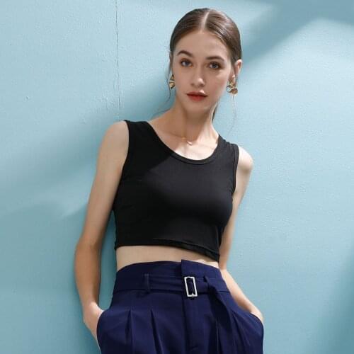 Tank Tops Women Cotton Top 2021 Summer U Neck Slim Casual Bottoming Shirt Sleeveless Female Sex Tanks White Black Top Pure Color