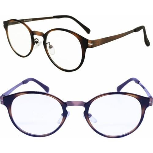R5062 stainless steel combined with acetate rectro shape double rim fullrim trendy stylish prescription glasses for lady