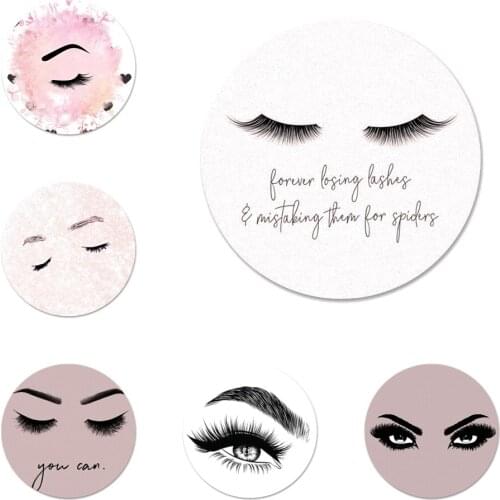 Cartoon Eyes Eyelash Aesthetic Icons Pins Badge Decoration Brooches Metal Badges For Clothes Backpack Decoration