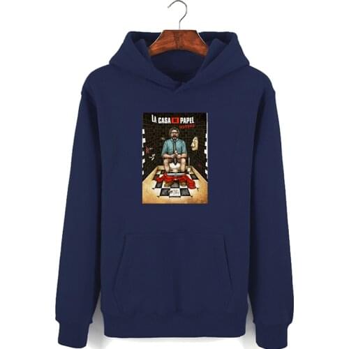 The House of Paper Hoodies For men Plus Size Sweatshirt Autumn Winter Warm Pullover Hooded Money Heist Long Sleeve Hot Hoodies