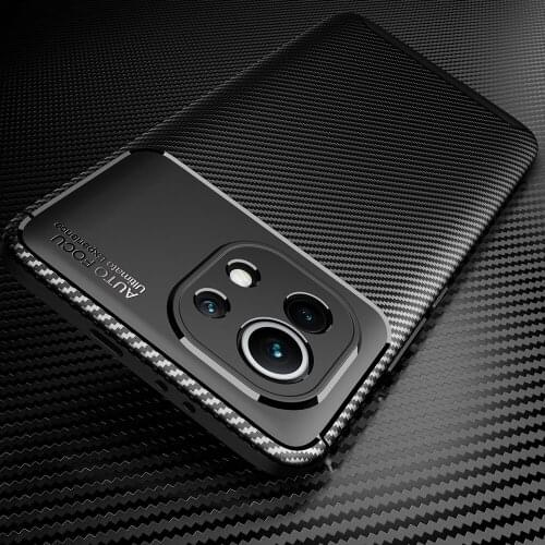 Mi 11 Soft Shockproof Carbon Case for Xiaomi Mi 11 Case Silicone TPU cover for Xiaomi 11 Phone Case Soft Back Cover For Mi11