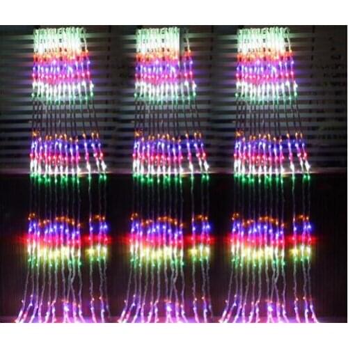 New Year!6x3M Garland LED Christmas Lights Outdoor Navidad LED Waterfull String Lights Holiday Wedding Decoration Luzes de Natal