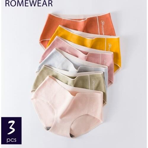 New Cotton Briefs Seamless Panties Womens Underpants Healthy Comfort Female Underwear No Suture Line Ladies Tanga Intimate 3pcs