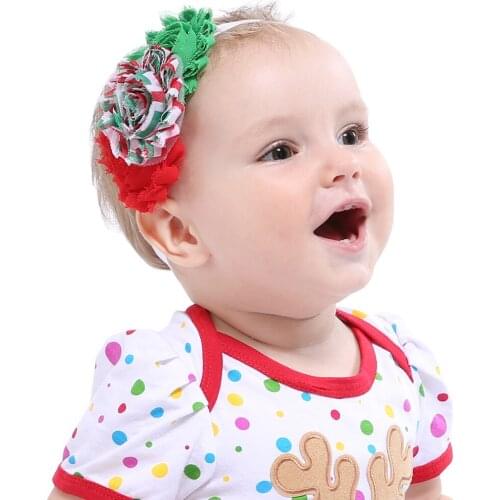 New Christmas Childrens Hairband Three Sunflower Elastic Headband Hair Ornaments