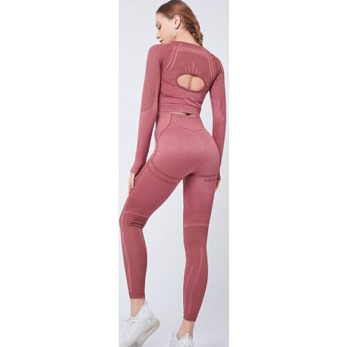 Workout clothing Seamless knitted yoga suit sports quick-drying stretch Slim fashion yoga clothes female