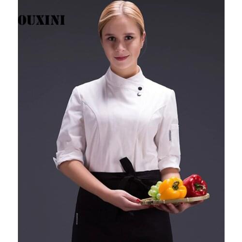 Ou Xi Ni Women's White Jackets