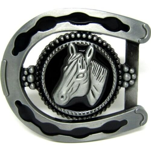Horseshoe western style belt buckle