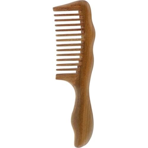 Wide Teeth Comb Wood Detangling Comb ,Wooden Hair Brush ,Sandalwood No-Static Wooden Comb