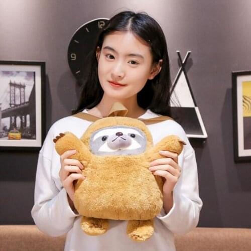 32cm Cute Sloth Plush Backpack Toys Stuffed Plushie Bag Sloth Schoolbag Kids Girls Gifts
