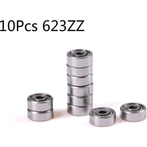 10pcs/lot Ball Bearings 623ZZ 3x10x4mm Part Wheel Miniature Deep Groove 3D Printer Parts 623 ZZ Pulleys Chrome Steel