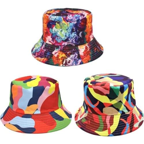 Fisherman Hat Women Girls Classic Summer Visor Sun Protection Decorated with Camouflage Pattern Easy-Matching