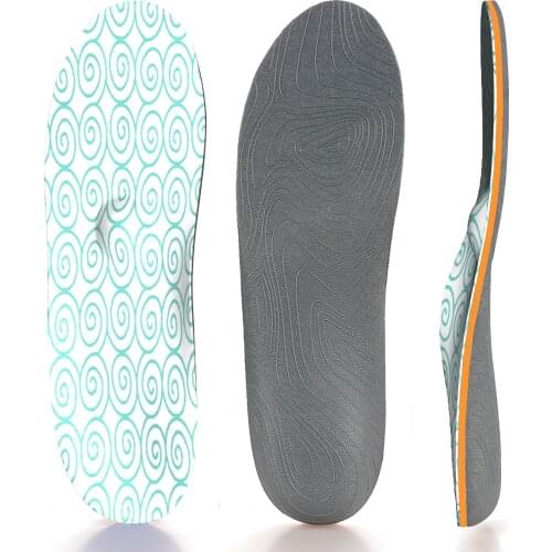 Blue Round Memory Foam Arch Supports Orthotics Shoe Inserts Relieve Flat Feet, High Arch For Women and Men Casual Shoes