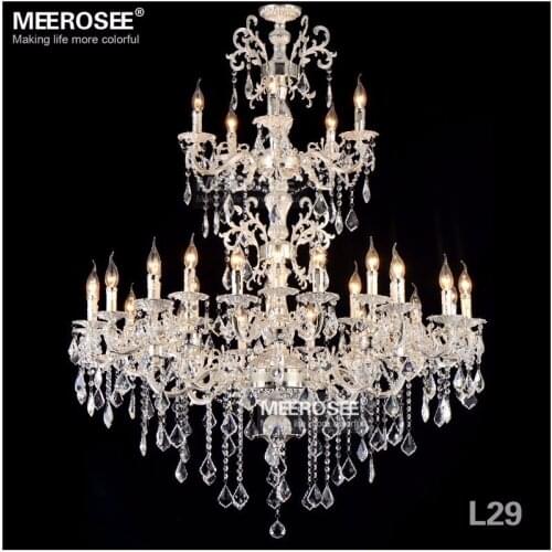 Vintage Chandelier Light FixtureLuxurious Crystal Silver lamparas de techo Indoor Lighting For living Room Hotel Fast delivery