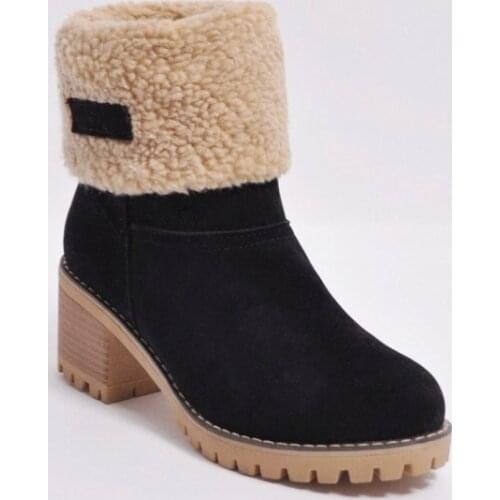 Mudibear Winter Womens Snow Boots Warm Casual Shoes Large Size 2020 Boots Tube Double Purpose Footwear Comfortable Heightening