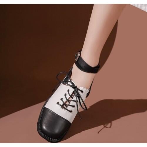 Autumn New British Style Pu Leather Lolita Shoes Woman Anime Retro Strap Mary Jane Lolitas College Female Flats Ladies Harajuku