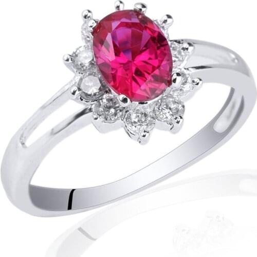 Lady Real 925 Sterling Silver Ring Delicate Deisgin 4x6mm Oval Cubic Zirconia CZ Jewelry R076