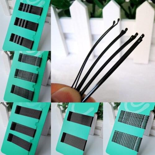 Flat/Wavy/Curved Hairpins Barrettes Seaside Hair Clips For Women Girls Hairdressing Accessories Black 1Set Gifts Bobby Pins