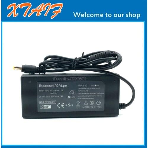 19V 4.74A AC Power Adapter Charger For Acer LITEON ADP-90CD DB PA-1900-04 PA-1900-24 PA-1900-32 PA-1900-34 5.5*1.7 With AC Cable