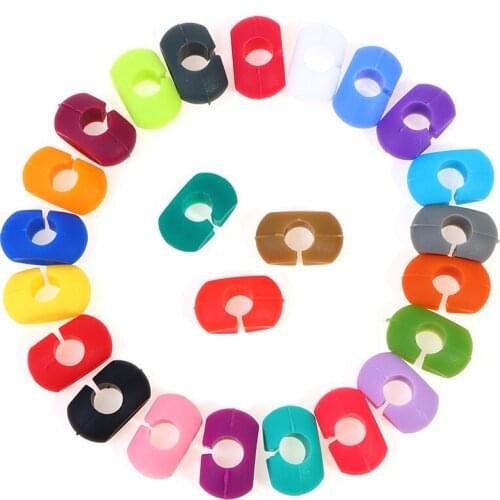 24 Pcs Wine Glass Identification Rings Wide Round Delicate Silicone Party Markers