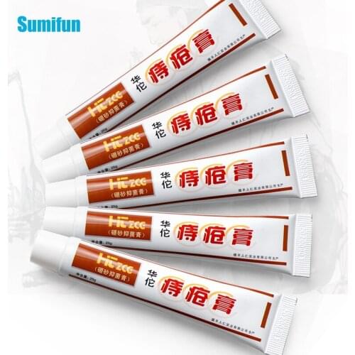 5pcs Hemorrhoids Treatment Cream Mixed External & Internal Anal Fissure Pain Relief Chinese Herbal Ointment Health Care