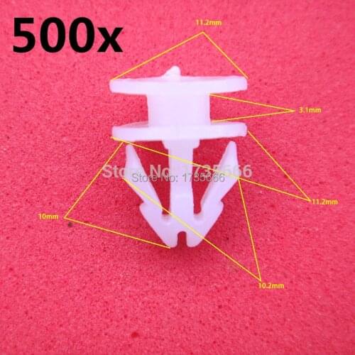 500Pcs Door buckle clips Case For Honda Civic Accord CRV For Renault Peugeot 307 206 407 308 406 For Citroen C4 C5 C3