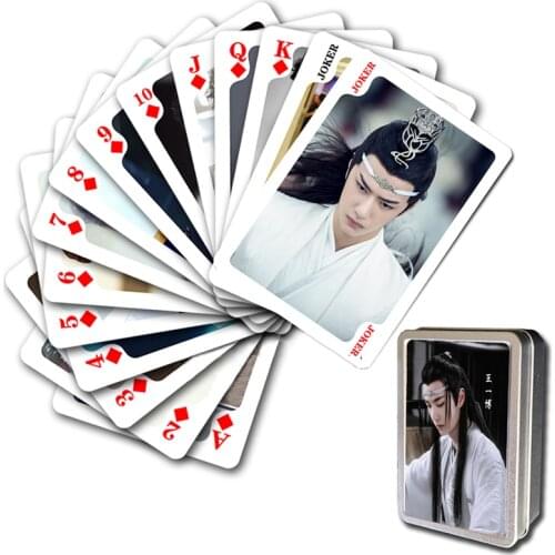 54 Pcs/Set CHEN QING LING The Untamed Playing Cards Lan WangJi Wang Yibo Poker Cards Fans Collection Gifts