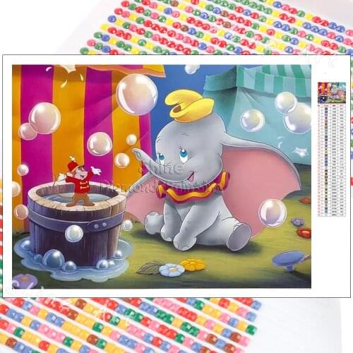 5D Diamond Painting Disney Dumbo Set Cartoon Hobby Art DIY Mosaic Rhinestone Embroidery Full Square Round Drill Kit Home Decor