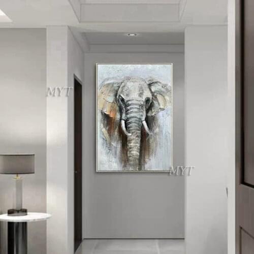 An Elephant Abstract Oil Painting Modern Wall Art Living Room No Frame Picture Home Decoration Painting 100% Handmade Unframe